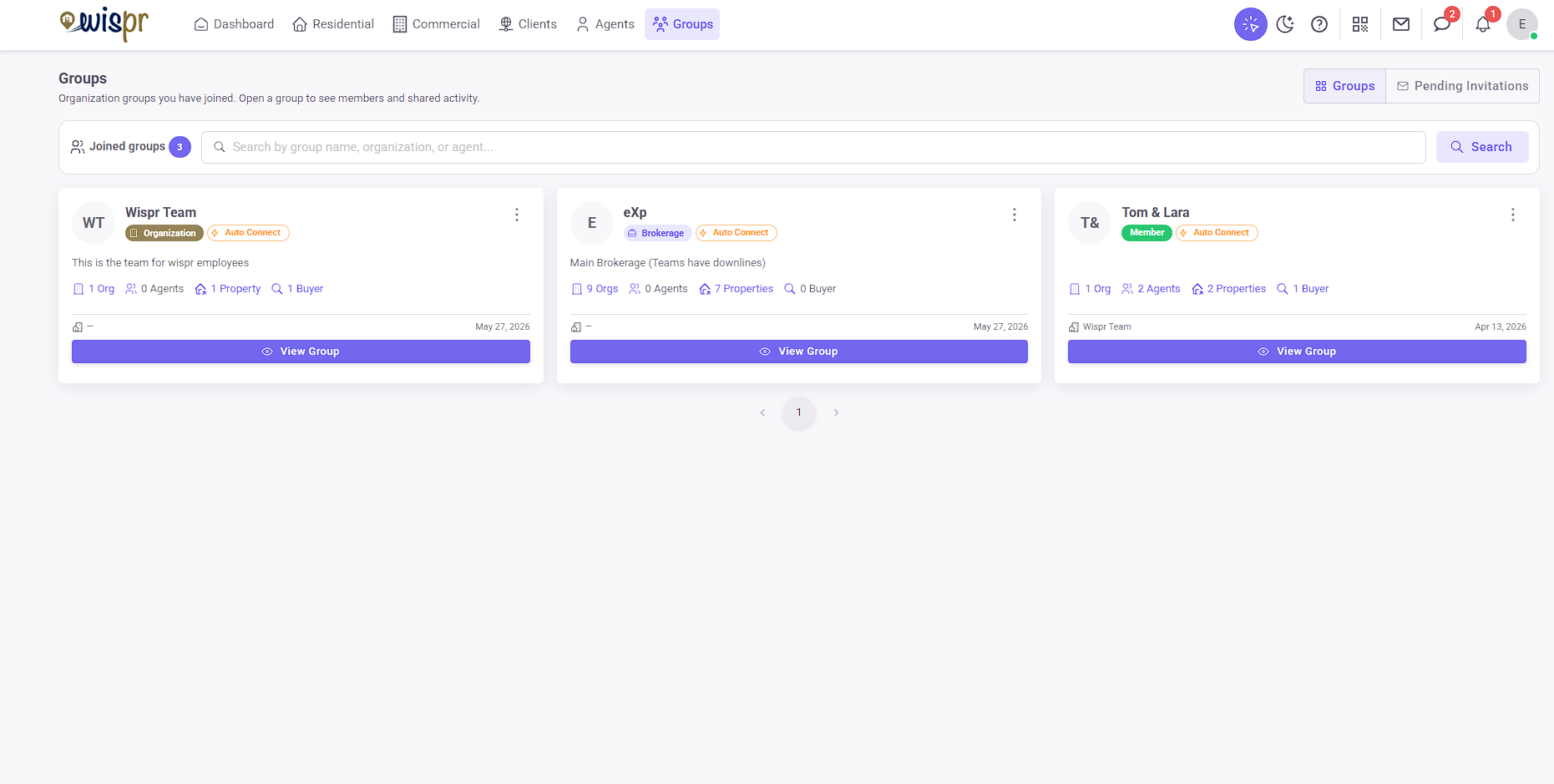 Wispr Private Groups